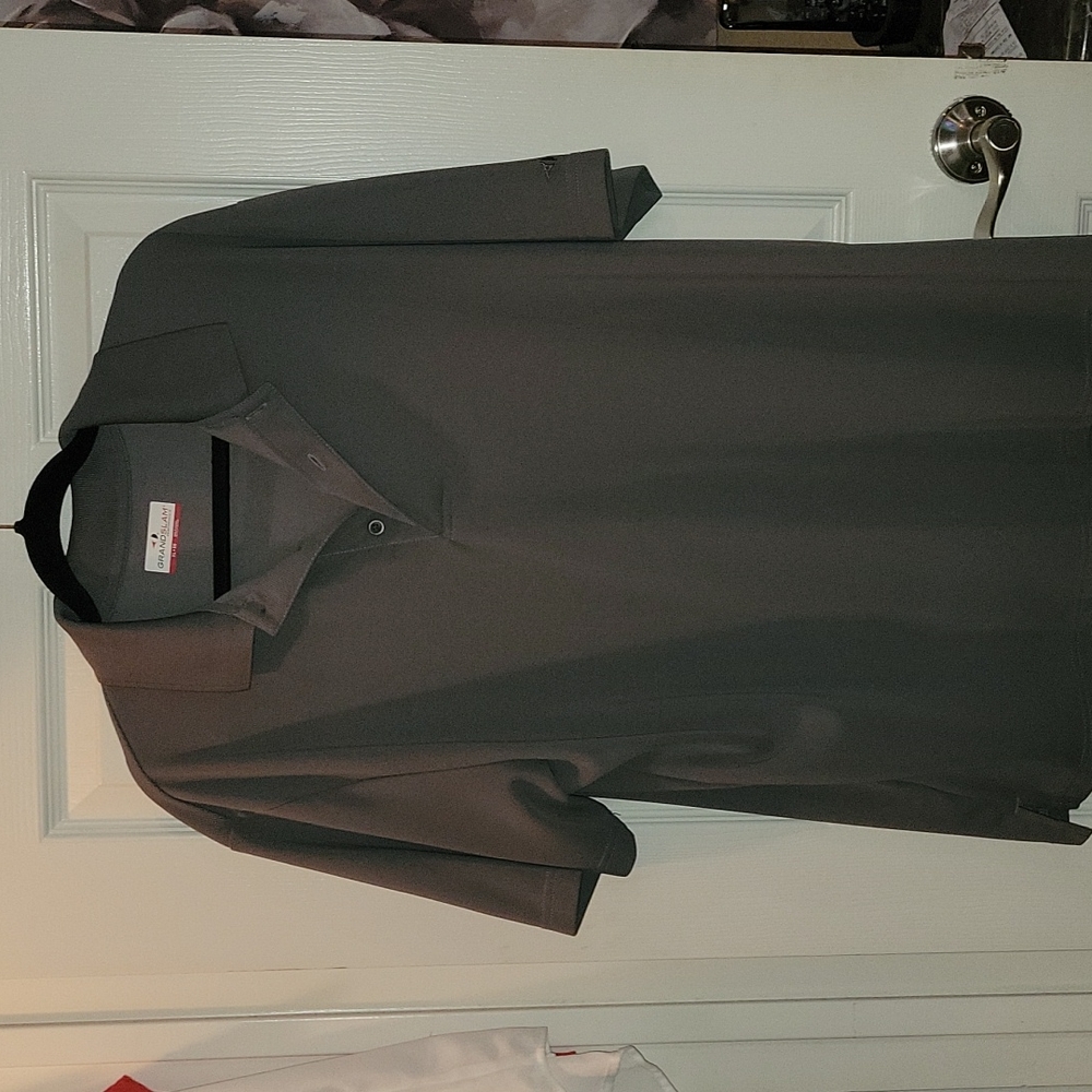 GRANDSLAM MENS GRAY POLO GOLFING SHIRT LIKE NEW SZ XL